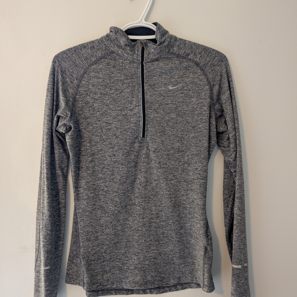 Nike Heather Gray Half-Zip Pullover